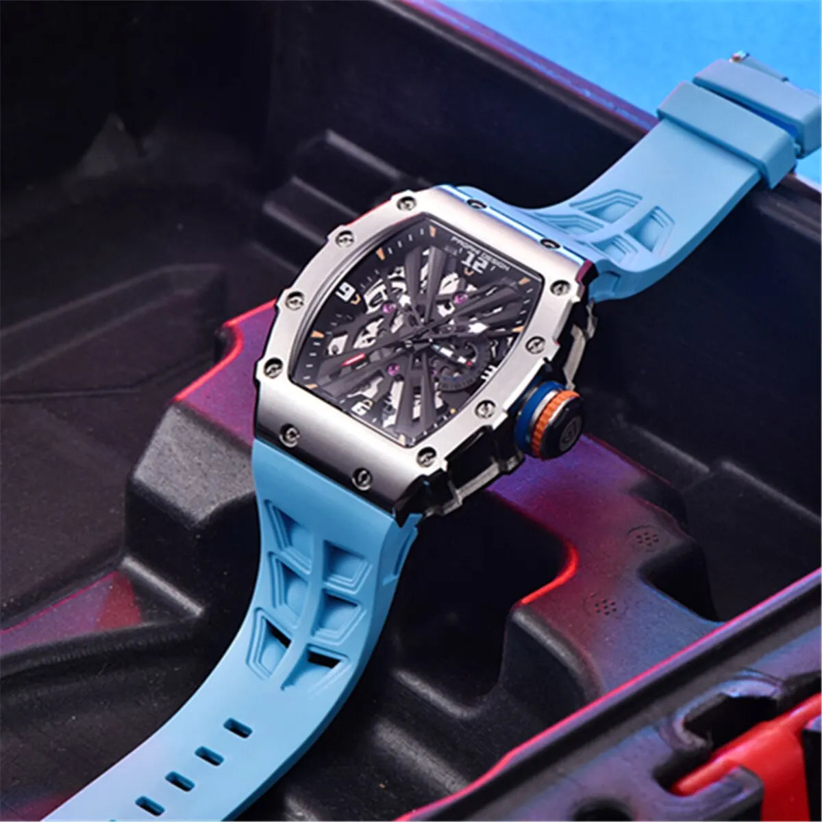 PAGANI UCO-Montre à Quartz pour Homme, Modules Movt VH65, Cadran Seton, 2024 m, Étanche, dehors, Rectangle, Verre Saphir, Nouveau, 100