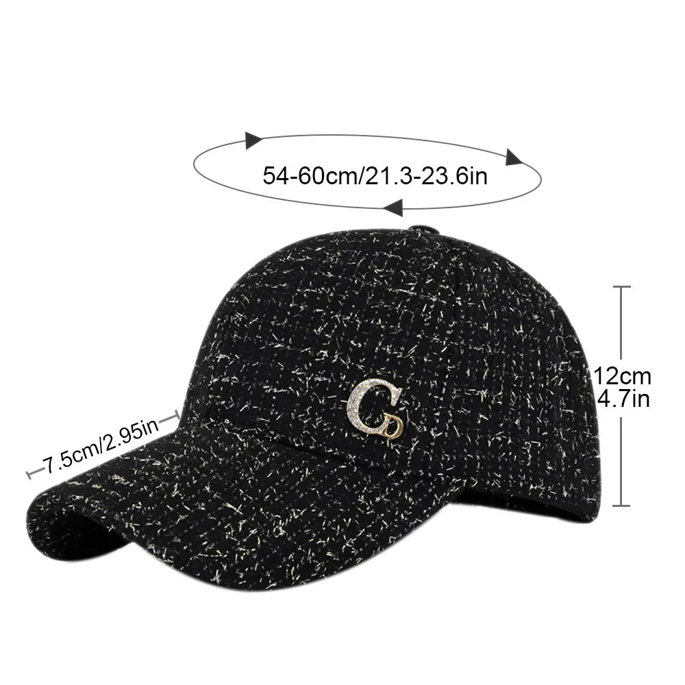 Casquette de Baseball avec Patch M en métal, chapeau noir élégant pour homme et femme, chapeau de soleil léger et réglable pour femmes