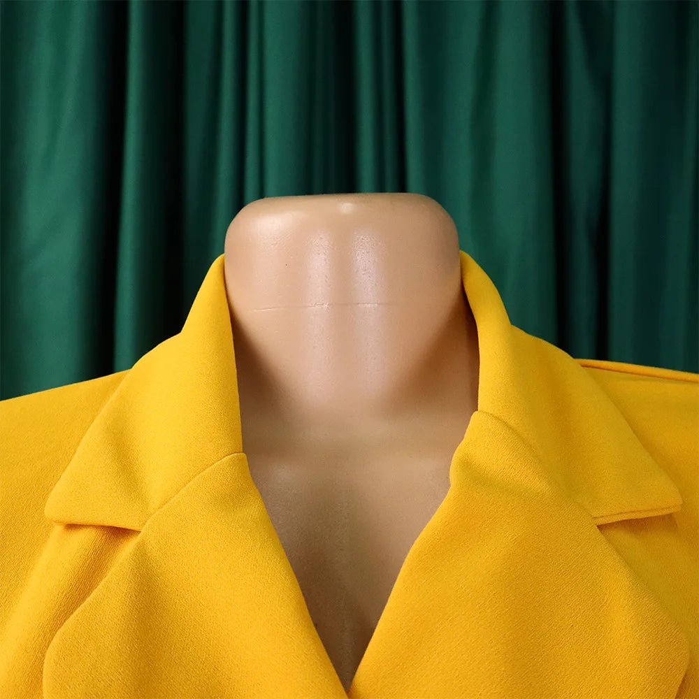 Robe plissée pour femmes, grande taille, col plissé, style blazer, bureau, vintage, sexy, ceinture, fête, serrée, courbée, courte