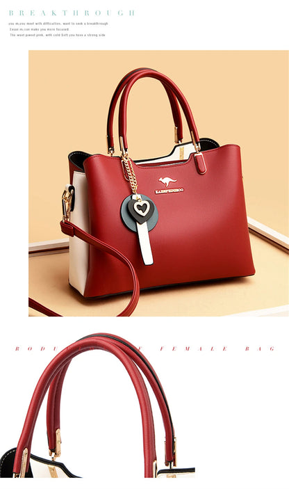 Sacs à bandoulière de marque pour femmes, fourre-tout de grande capacité à 3 couches, sac à main en cuir de bonne qualité de luxe de styliste, nouvelle collection 2024