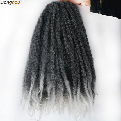 Marley Hair 18 pouces cheveux synthétiques tressés Marley Ombre noir brun blond gris 350 pour cheveux tressés Afro Kinky Marley Twist