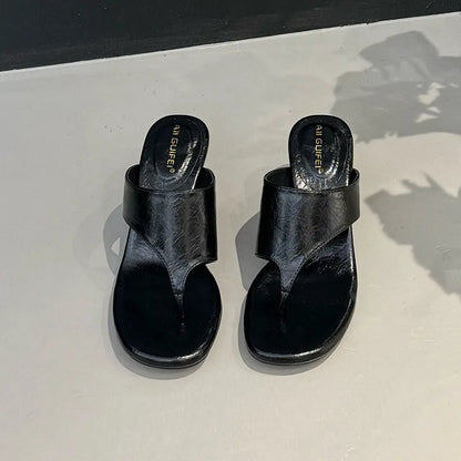 Chaussures rouges mode talons ronds dames pantoufles femmes tongs élégantes femmes pantoufles à talons sandales diapositives chaussures pompes