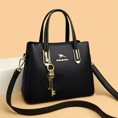 Sacs à bandoulière en cuir de grande capacité pour femmes, sacs à main de créateurs de marque, sacs à main de messager vintage, nouveau, 2024