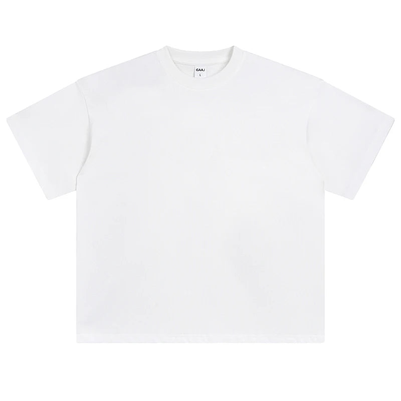 100 T shirt en coton lourd pour hommes et femmes, Tops à manches courtes, Tee shirts solides et surdimensionnés, vêtements de qualité 6.8oz 230gsm