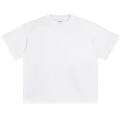 100 T shirt en coton lourd pour hommes et femmes, Tops à manches courtes, Tee shirts solides et surdimensionnés, vêtements de qualité 6.8oz 230gsm
