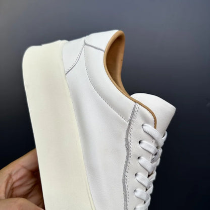 DOYUTIG-Chaussures de planche en cuir véritable pour hommes, baskets à semelle optique coordonnante, chaussures décontractées, rétro vintage, printemps et automne, SGHousex, nouveau