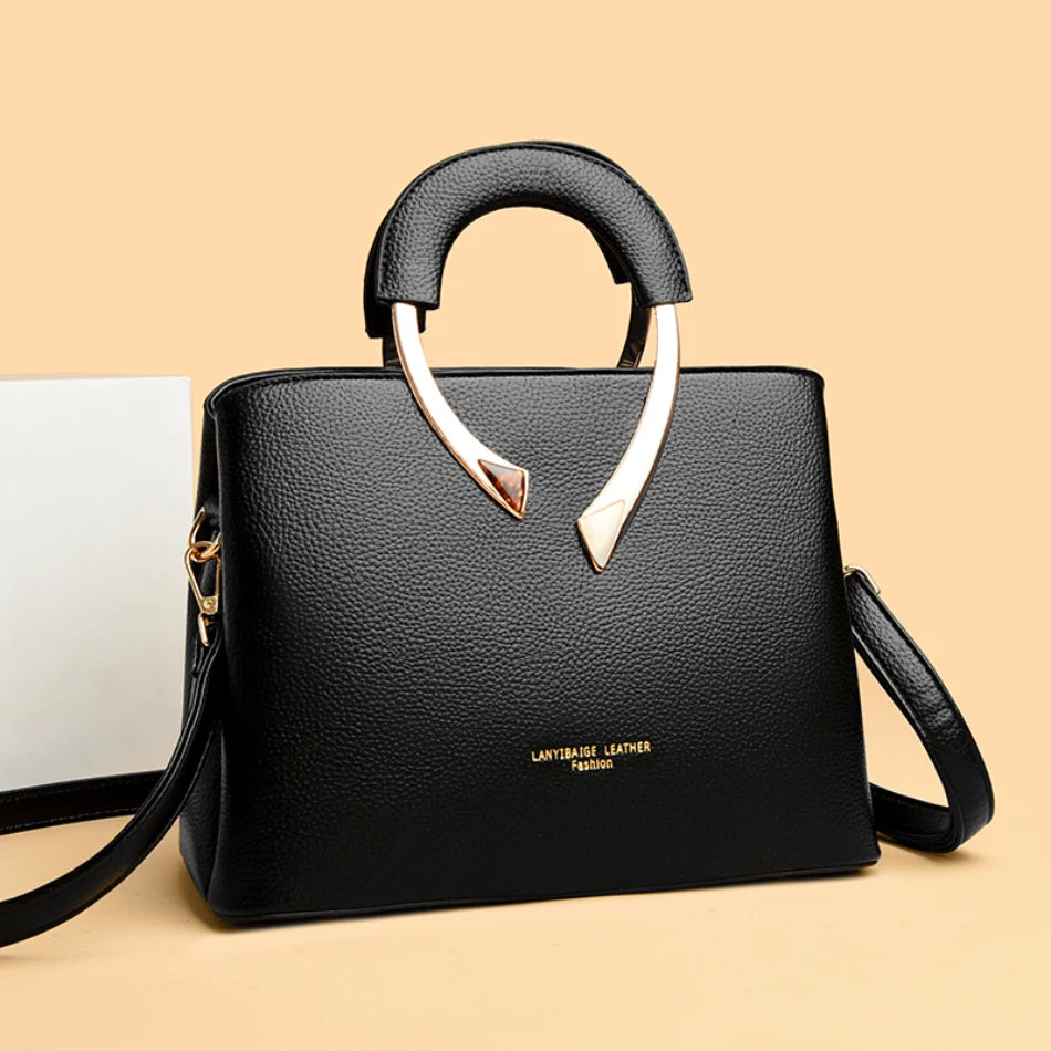 Sacs à main de luxe femmes sacs concepteur 3 couches en cuir souple épaule Sac à bandoulière dames grande capacité Shopping messager fourre-tout