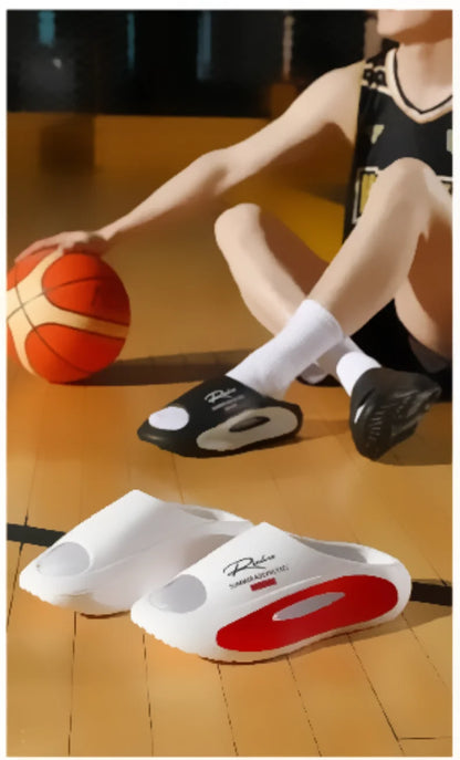 Pantoufles d'été pour hommes, semelle épaisse, douces, confortables, antidérapantes, respirantes, sandales de plage pour adolescents, garçons, chaussures de sport en plein air décontractées