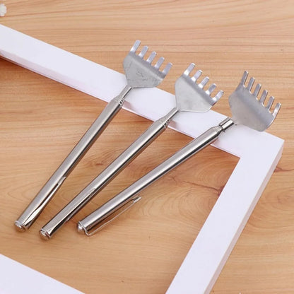 Gratte-dos télescopique argenté, grattoirs portables extensibles en acier inoxydable pour hommes et femmes, cadeaux pour mères, cadeaux pour hommes, G