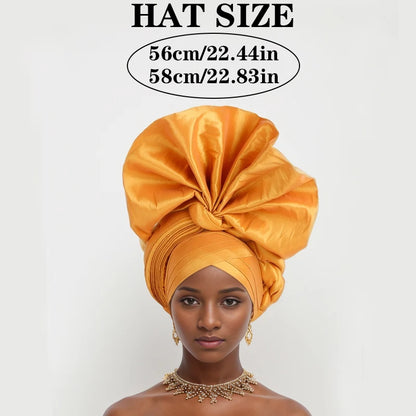 NigWin-Turban Africain de Haute Qualité pour ixde Mariage, Cravate de Sauna, Aso Oke Gele, Déjà Fabriqué, Auto Gele, 2025
