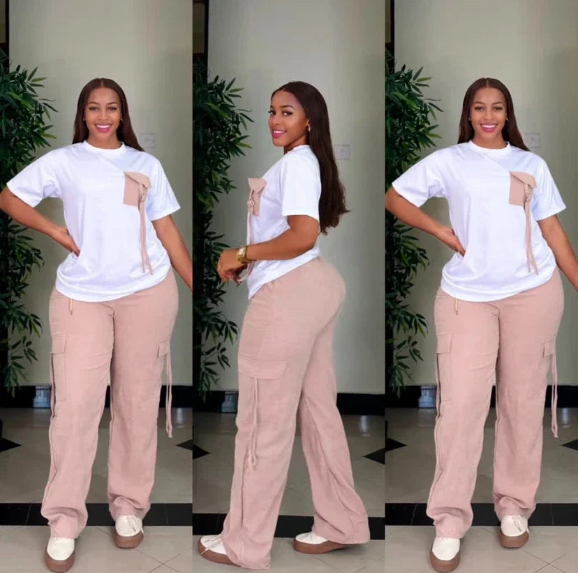 Ensemble Dashiki Africain pour Femme, Haut et Pantalon Assortis, Vêtements d'Été et d'Automne, Nouvelle Collection, 2 Pièces