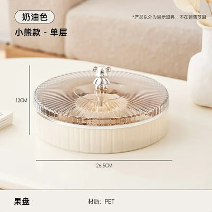 Boîte à snacks transparente multicouche, anti-poussière, acrylique, fruits secs, boîte de rangement pour bonbons et noix, salon moderne, conteneur solaire