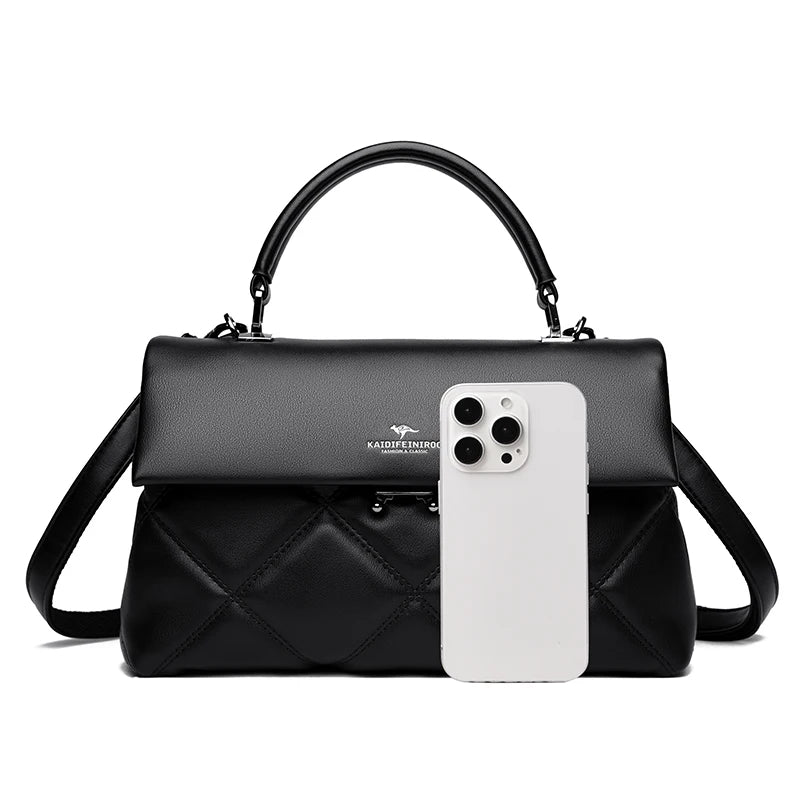 Sacs à main coréens en cuir souple pour femmes, sacs à bandoulière polyvalents, créateur de marque de luxe, mode initiée pour dames, nouvelle tendance