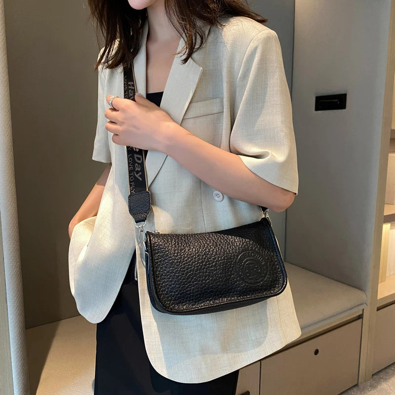 Sacs à bandoulière en cuir véritable de vache pour femmes, tendance 2023, sacs à main pour dames, sac à bandoulière en cuir souple, sacoche