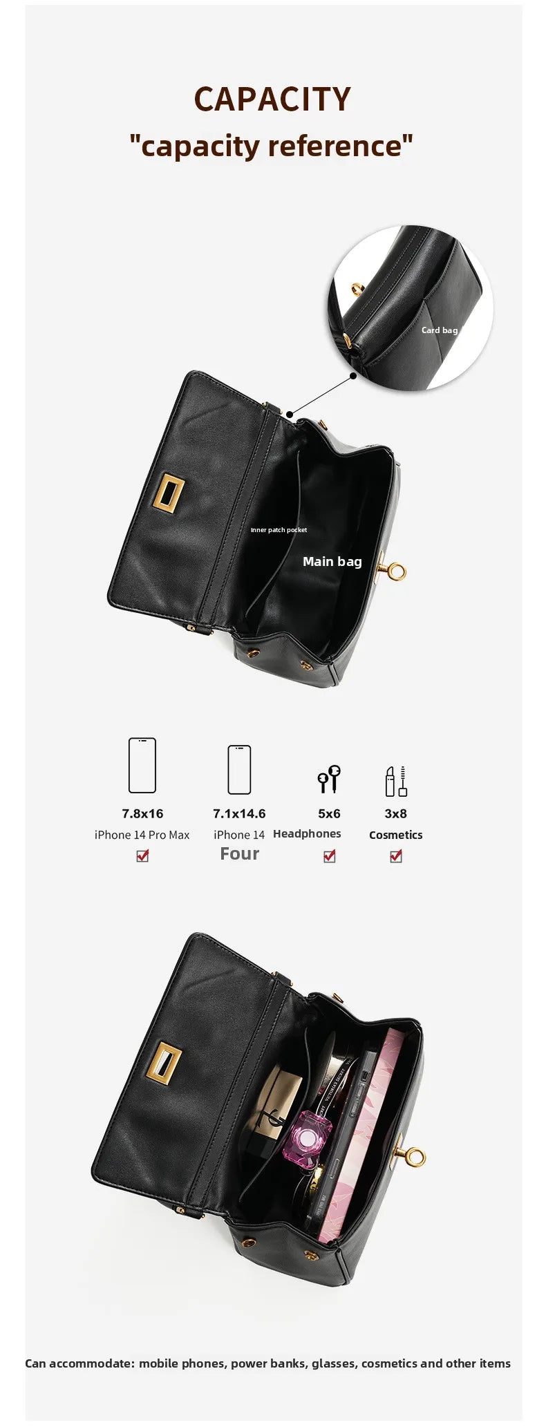 Sac à bandoulière en cuir de vache pour femmes, avec chaîne, petit Design, sac à main haut de gamme pour employés de bureau, accessoire de mode à bandoulière unique