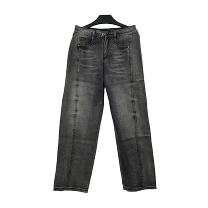 Pantalon en jean Baggy à jambe droite pour hommes |   Jean d'affaires décontracté coupe large et ample pour le style toutes saisons printemps/automne