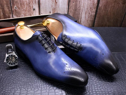 Chaussures d'affaires italiennes originales en cuir véritable faites à la main pour hommes, chaussures Derby à la mode pour marié et mariage, mocassins