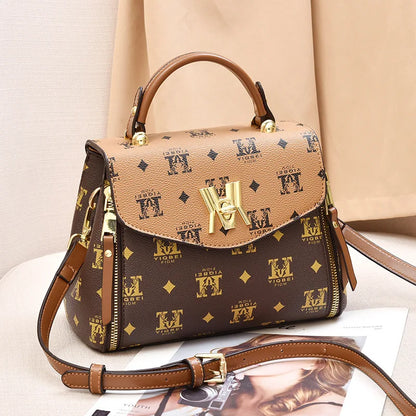 Sac à bandoulière imprimé de luxe pour femme, design de mode, accessoires en métal, marque initiée, sac à main féminin