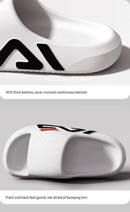 Semelle Extra épaisse hommes coussin d'air doux pantoufles décontractées sandales EVA tongs de mode en plein Air été bord de mer chaussures de plage