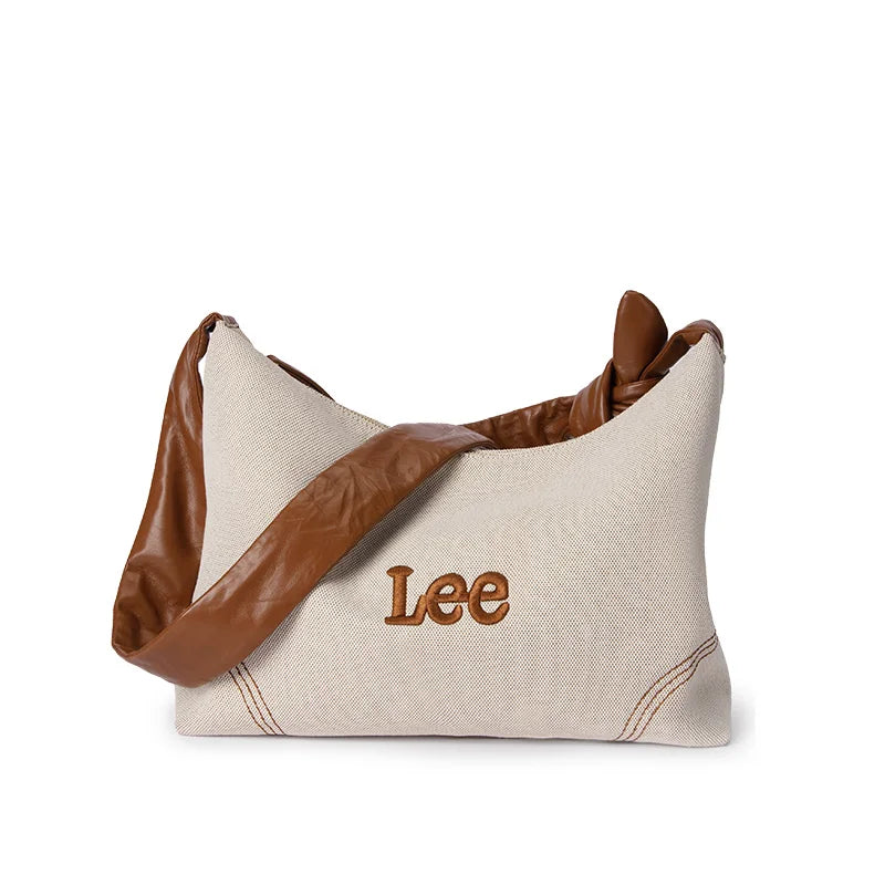 LEE femmes minimalisme Hobo Denim bleu une épaule oreiller sac dames jean doux large en cuir bretelles sacs à bandoulière