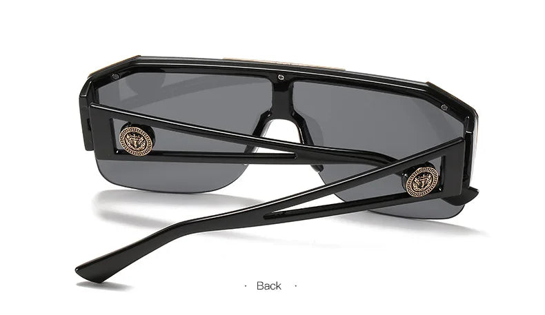 Lunettes de soleil carrées surdimensionnées pour hommes et femmes, à la mode, pour sport, conduite, dégradé de couleur, Uv400 2023