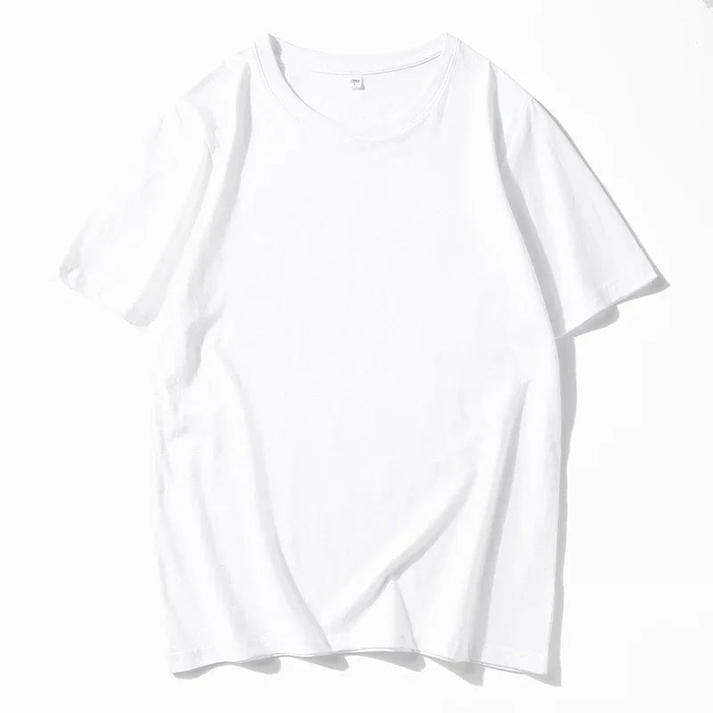 T-shirt manches courtes homme, uni et décontracté, 100% coton, 12 pièces, été
