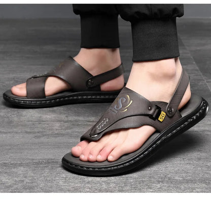 Marque hommes sandales été à semelles souples anti-dérapant chaussures de plage mâle en plein air confortable hommes pantoufles de luxe de haute qualité sandalias