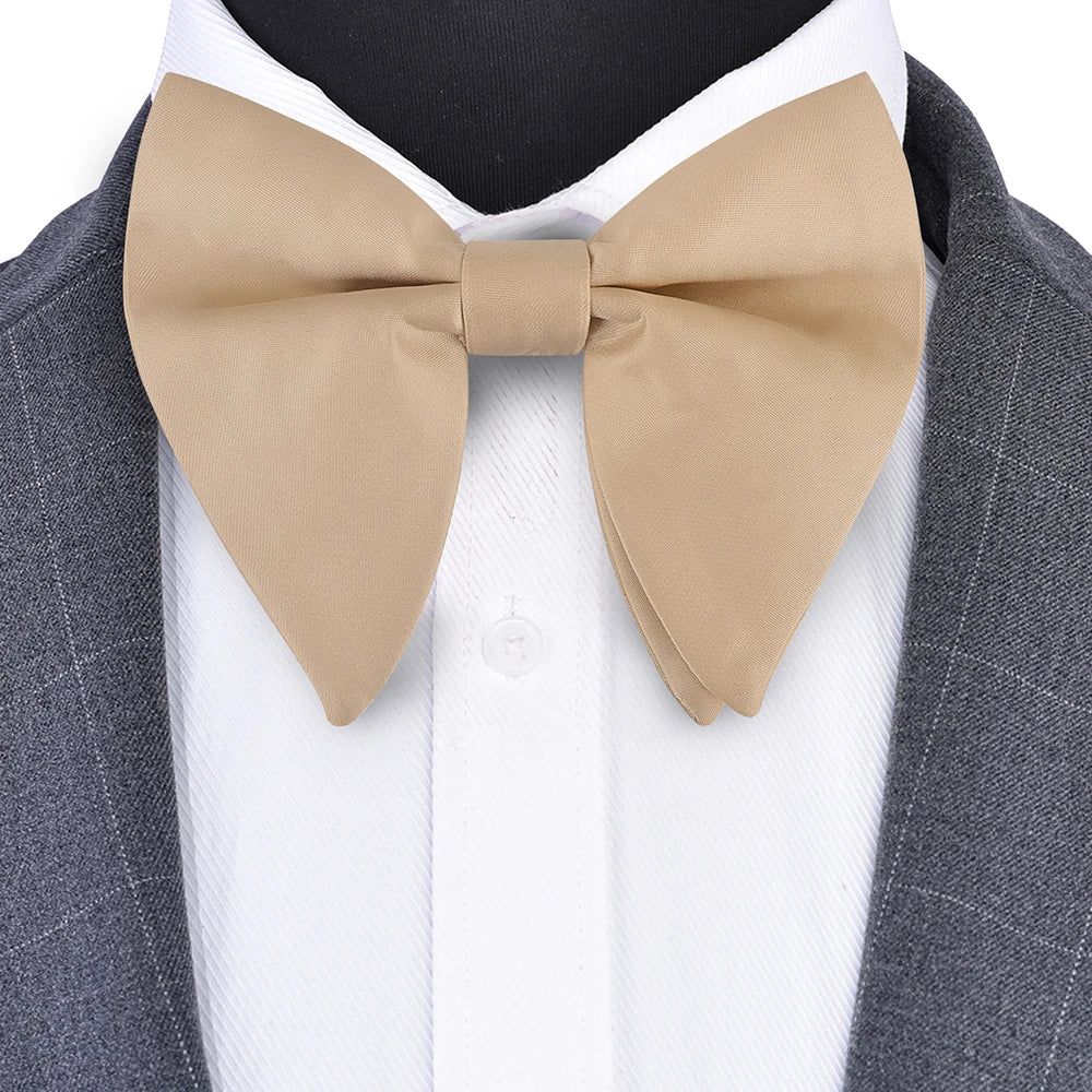 GUSLESON mode rose Champagne bleu solide noeud papillon pour hommes classique grand noeud papillon pour fête de mariage nœud papillon adulte hommes cravate