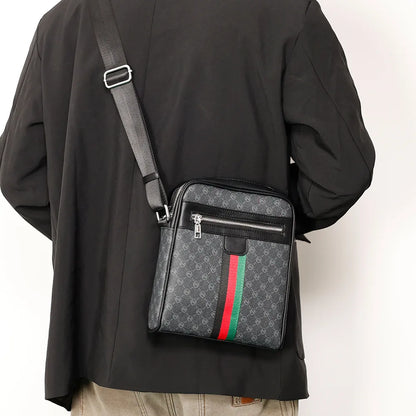 Design de luxe hommes sacs à bandoulière mode Plaid lettre imprimé sac à bandoulière hommes carré sac à bandoulière mâle fronde sac de messager