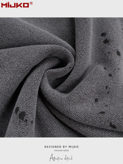 MIJKO jean Baggy délavé pour hommes Streetwear Hip Hop grand jean détruit pantalon en Denim droit