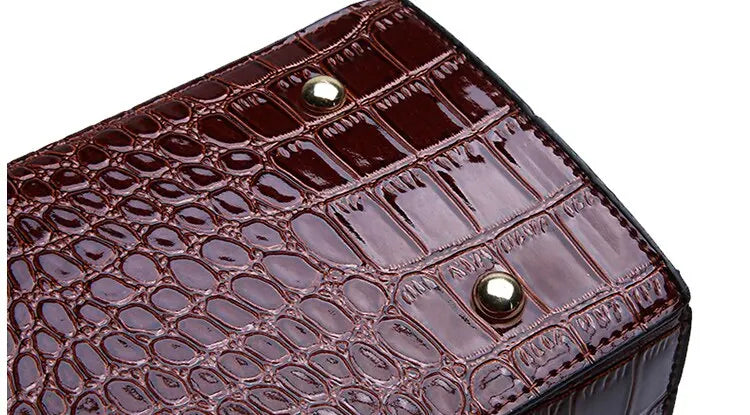 Sacs à main à imprimé crocodile pour femmes, sac fourre-tout, sangle réglable, poignée supérieure, grande capacité, sacs à bandoulière, travail, voyage, cadeau