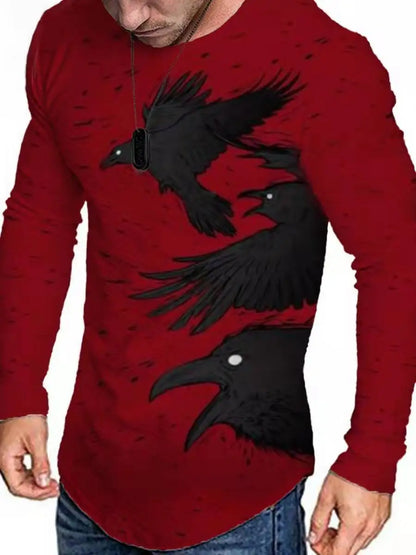 T-shirt à manches longues à col rond pour hommes, t-shirts graphiques à impression de lettres, vêtements de rue décontractés, t-shirts de médicaments, mode, Y2K