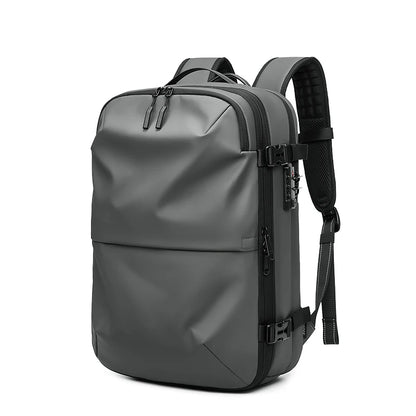 Sac à dos de voyage à compression sous vide pour hommes, sac à dos pour ordinateur portable 17 pouces, sac à dos scolaire de grande capacité, sac à dos de randonnée étendu SR