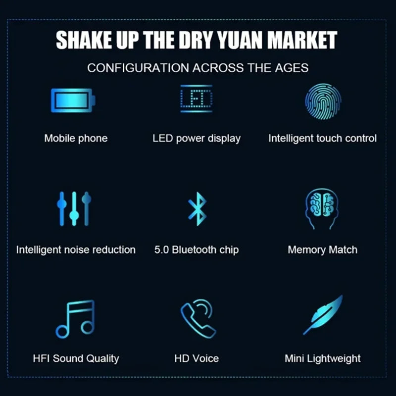 TWS F9-5 Écouteur Bluetooth Écouteurs Casque Sans Fil Hifi Stéréo dehors Écouteurs Casque Prothèses Auditives Avec Micro Mains Libres