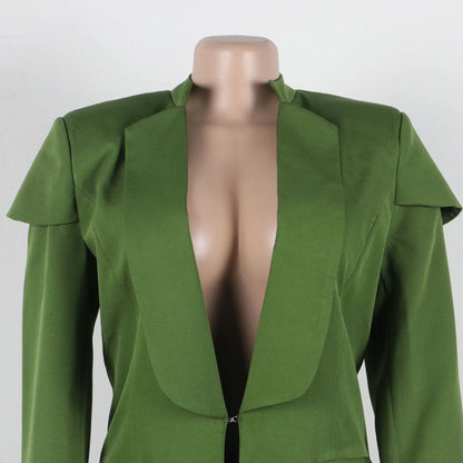 Ensemble femme manches longues x-long Blazer manteau + pantalon Long costume 2025 printemps Streetwear deux 2 pièces ensemble afrique OL tenues de travail