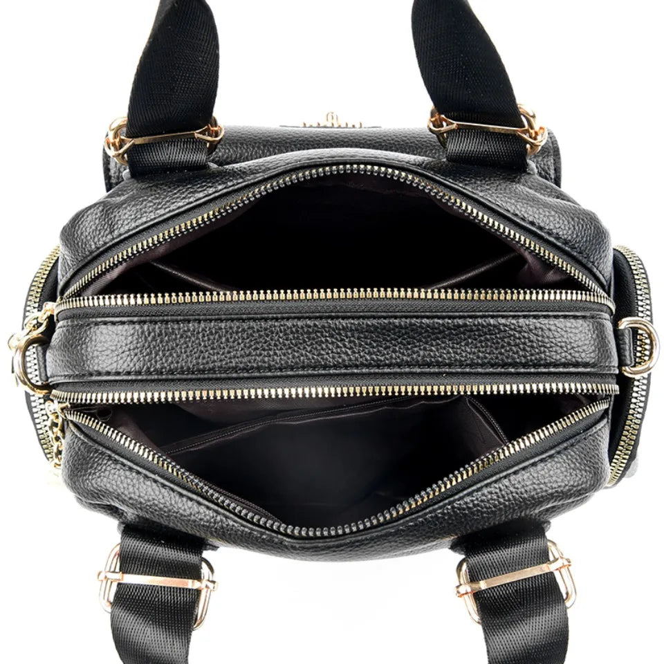 Sac à bandoulière en cuir PU de haute qualité pour femmes, fourre-tout, sacoche multi-poches pour les déplacements quotidiens