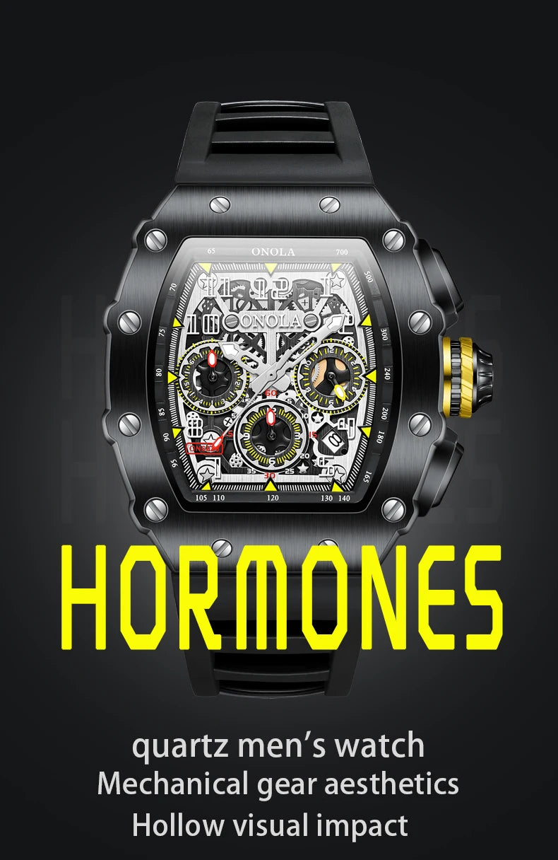 Montre Tonneau en Acier Inoxydable pour Homme, Horloge à Quartz, Étanche, Minuterie, Haute Qualité, Marque Célèbre, Mode Originale, Offre Spéciale