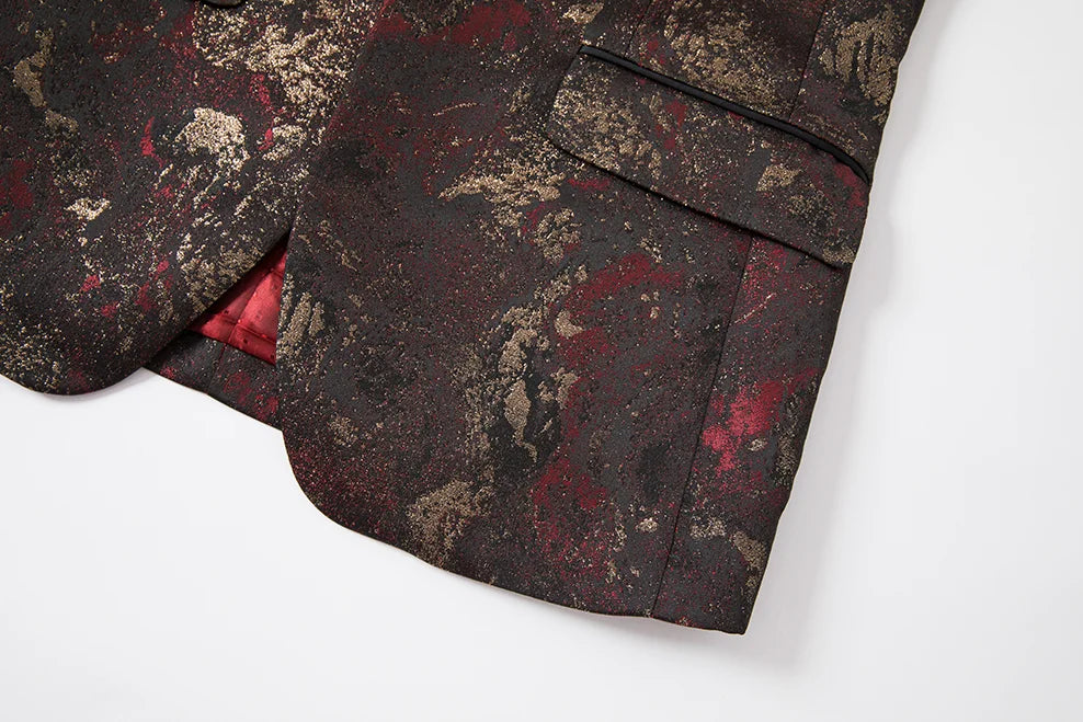 Costume vert 3 pièces pour hommes, veste de robe de soirée de mariage avec gilet et pantalon, ensembles Slim à la mode pour hommes, tissu Jacquard Beige, noir, bleu