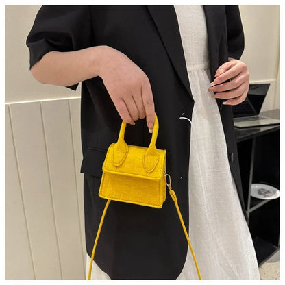 Sac à main en feutre coloré pour femme, mini sacs à main, sac à bandoulière, motif pierre, initié