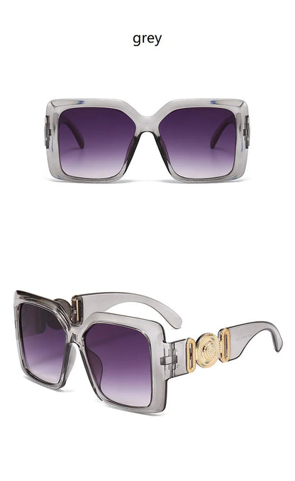 INS populaire carré lunettes de soleil femmes luxe rétro marque hommes tendance voyage lunettes de soleil femme nuances UV400 Oculus