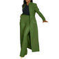 Ensemble femme manches longues x-long Blazer manteau + pantalon Long costume 2025 printemps Streetwear deux 2 pièces ensemble afrique OL tenues de travail