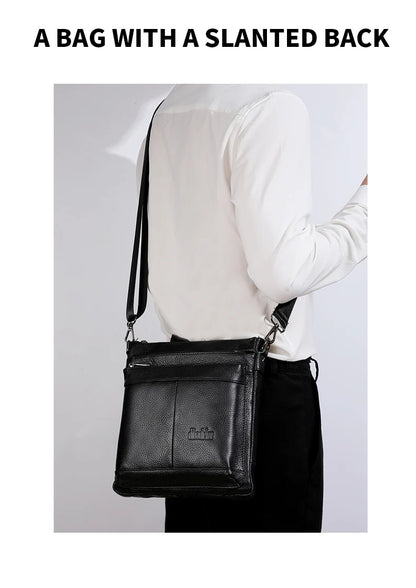 Sac messager en cuir pour hommes, sac à bandoulière d'affaires, petit sac à bandoulière multifonction, sac de voyage pour hommes