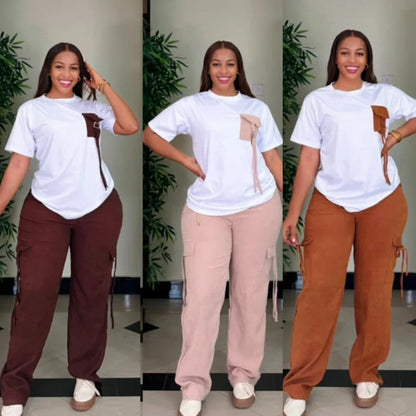 Ensemble Dashiki Africain pour Femme, Haut et Pantalon Assortis, Vêtements d'Été et d'Automne, Nouvelle Collection, 2 Pièces