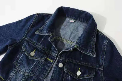 Femmes Denim veste printemps automne manteau court rose Jean vestes décontracté hauts violet jaune violet bleu hauts amples dame vêtements d'extérieur
