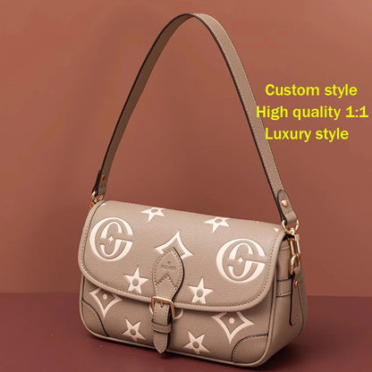 Personnalisé 1:1 femmes créateur de mode marque de luxe sacs rétro couleur unie en cuir épaule sous les bras sac décontracté femmes Hobos sac à main
