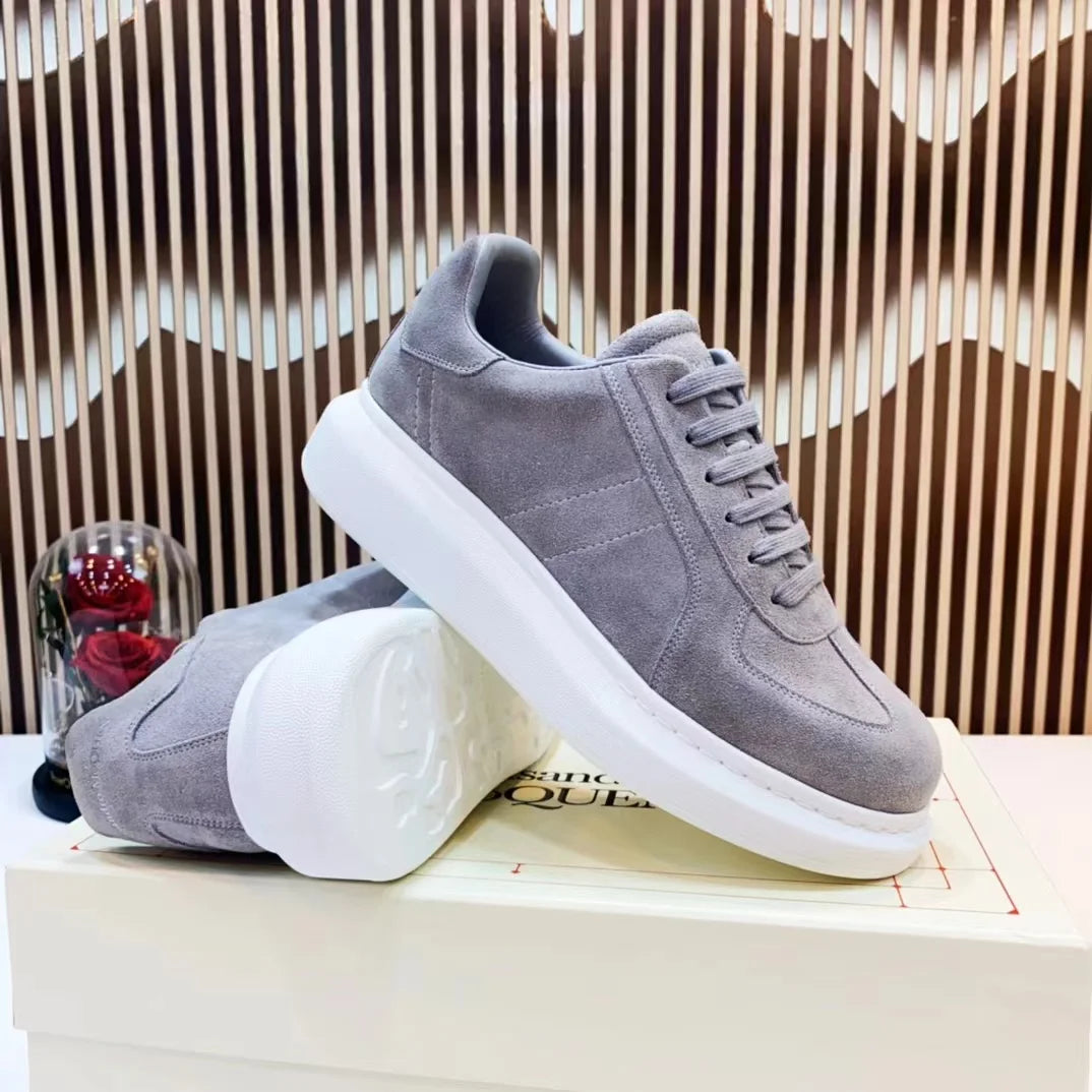 Baskets décontractées en cuir fabriquées à la main pour hommes, baskets à plateforme, mocassins plats originaux unisexes, chaussures pour hommes