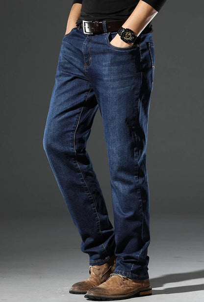 Jeans droits baggy pour hommes, pantalons de cow-boy classiques, jjdenim régulier, tuyau serré élastique, décontracté, taille basse, empilé goth xs