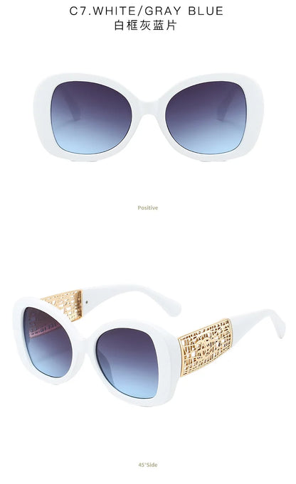 Lunettes de soleil tendance haut de gamme pour femmes et hommes, résistantes aux UV, rétro, personnalisées pour l'extérieur