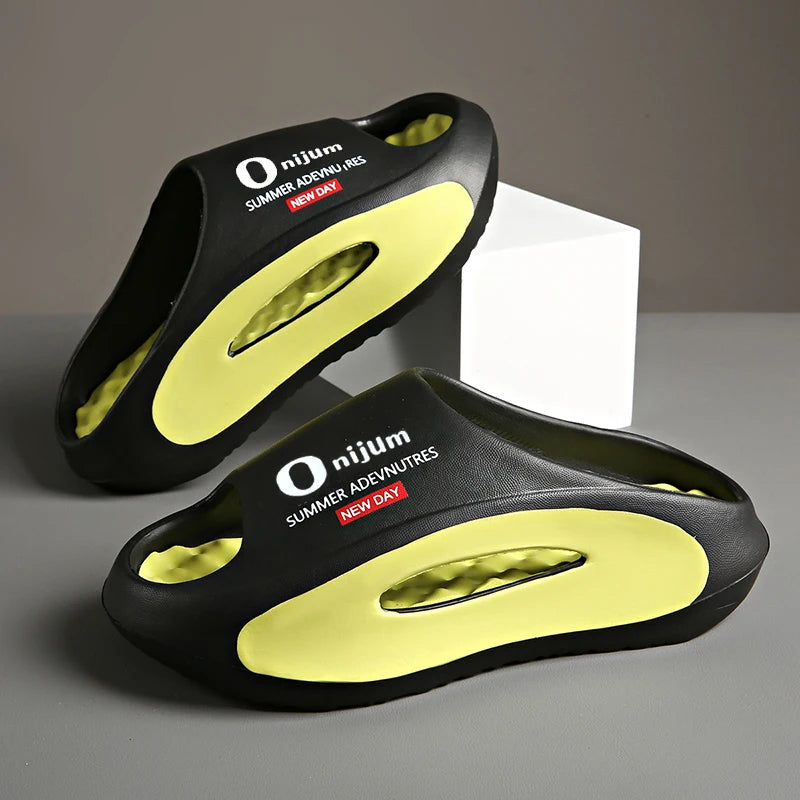 Pantoufles d'été décontractées pour hommes et femmes, Style Couple, pantoufles de plage en plein air, antidérapantes et Anti-odeur, nouvelle collection 2025