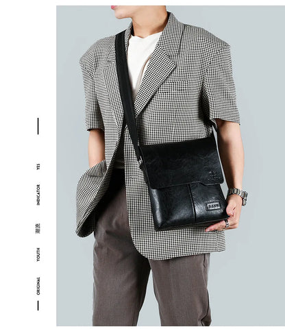 Marque de luxe Vintage sacs de messager hommes en cuir sac à bandoulière homme sac à main marron noir sac latéral affaires sac à bandoulière pour hommes